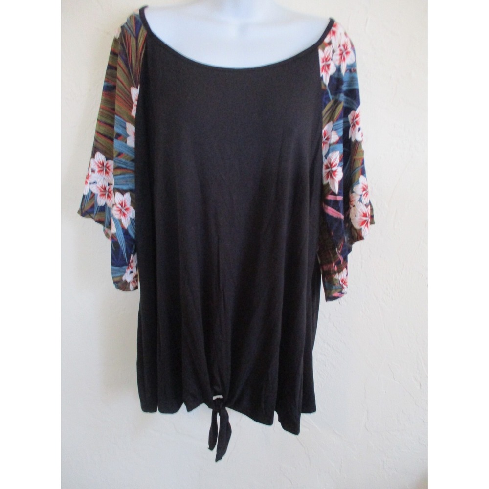 Loralette Gretta Tie Front Top Size 22 / 24 ( 3X ) NWT